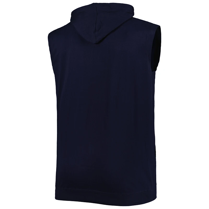Sweat à Capuche Homme Bleu Marine Milwaukee Brewers Jersey Pullover Muscle