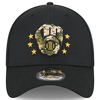 Casquette flexible 39THIRTY pour la Journée des forces armées 2024 Milwaukee Brewers New Era noire hommes