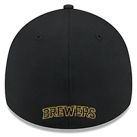 Casquette flexible 39THIRTY pour la Journée des forces armées 2024 Milwaukee Brewers New Era noire hommes