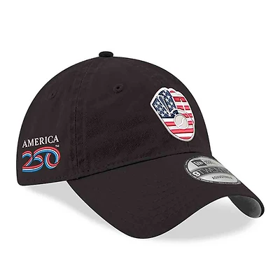 Men's New Era Black Milwaukee Brewers America 250 9TWENTY Adjustable Hat