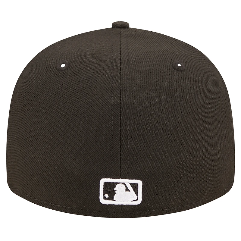 Casquette ajustée 59FIFTY à profil bas des Milwaukee Brewers New Era pour hommes, noire