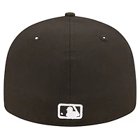 Casquette ajustée 59FIFTY à profil bas des Milwaukee Brewers New Era pour hommes, noire