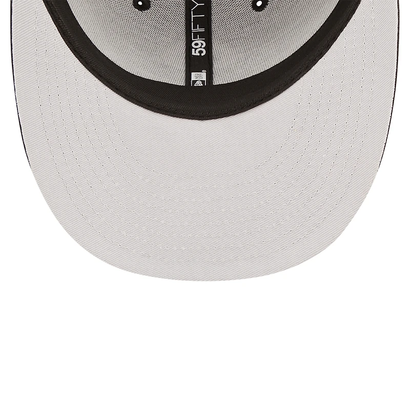 Casquette ajustée 59FIFTY à profil bas des Milwaukee Brewers New Era pour hommes, noire