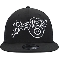 Men's New Era Black Milwaukee Brewers Street Trucker 9FIFTY Snapback Hat