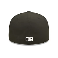 Men's New Era Black Milwaukee Brewers Team Logo 59FIFTY Fitted Hat