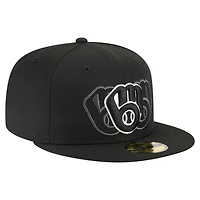 Men's New Era Black Milwaukee Brewers Tri-Hit 59FIFTY Fitted Hat
