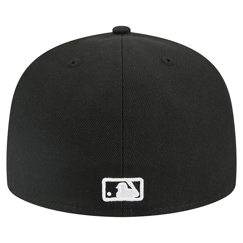 Men's New Era Black Milwaukee Brewers Tri-Hit 59FIFTY Fitted Hat