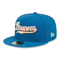 Men's New Era Blue Milwaukee Brewers 2026 City Connect 59FIFTY Fitted Hat