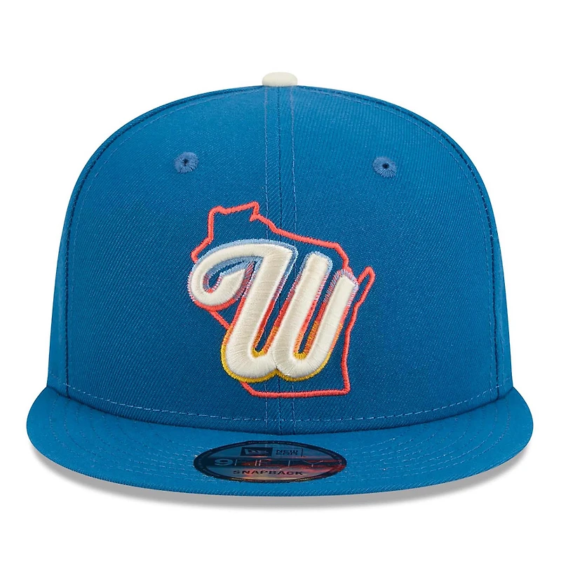 Casquette snapback New Era bleue Milwaukee Brewers 2026 City Connect 9FIFTY pour homme