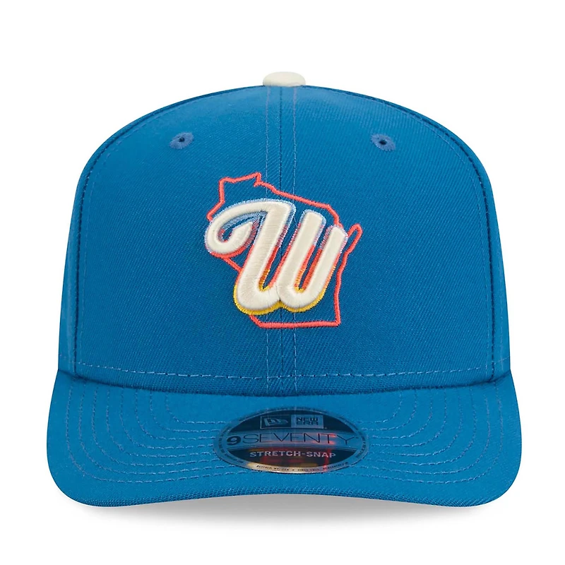 Casquette ajustable New Era bleue Milwaukee Brewers 2026 City Connect 9SEVENTY pour homme
