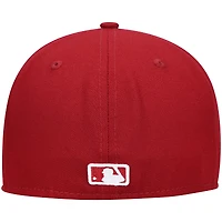 Casquette ajustée 59FIFTY Cardinal Milwaukee Brewers pour homme New Era, blanc