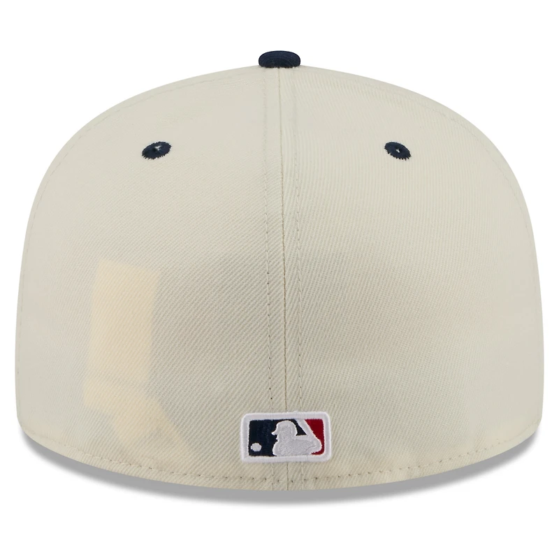 Men's New Era Cream/Navy Milwaukee Brewers USA 250 Fourth of July 59FIFTY Fitted Hat