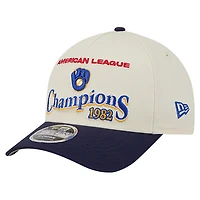 Men's New Era  Cream/Royal Milwaukee Brewers World Series 9FORTY M-Crown Adjustable Hat