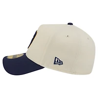 Casquette ajustée New Era 59FORTY crème pour homme, Milwaukee Brewers, modèle chromé A-Frame.