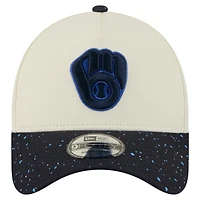 Casquette ajustable New Era 9FORTY crème pour homme des Milwaukee Brewers
