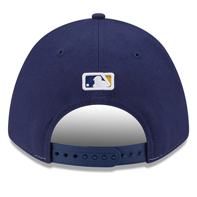 Casquette ajustable New Era bleu marine Milwaukee Brewers Player Replica 9FORTY pour homme