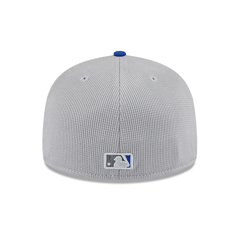 Men's New Era  Gray/Royal Milwaukee Brewers 2025 Batting Practice 59FIFTY Fitted Hat