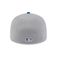 Men's New Era  Gray/Royal Milwaukee Brewers 2025 Batting Practice Low Profile 59FIFTY Fitted Hat