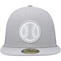 Men's New Era  Gray Milwaukee Brewers 2023 On-Field Batting Practice 59FIFTY Fitted Hat