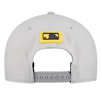 Casquette ajustable New Era grise Milwaukee Brewers 2026 Clubhouse 9SEVENTY pour homme