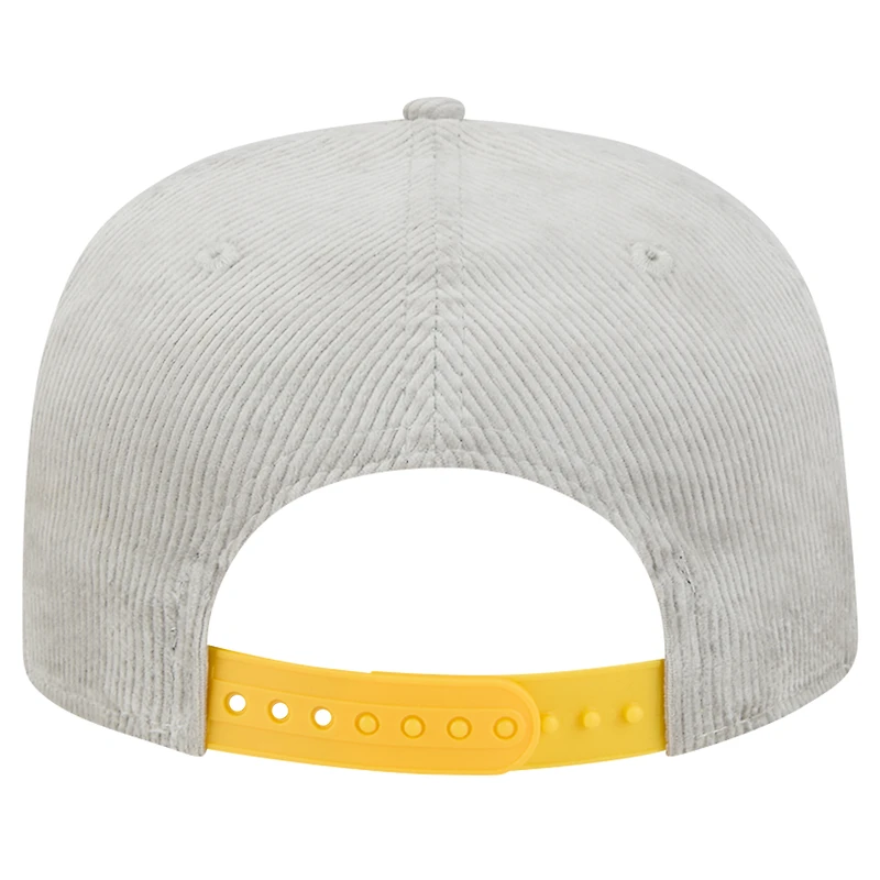 Men's New Era Gray Milwaukee Brewers Corduroy Golfer Snapback Hat