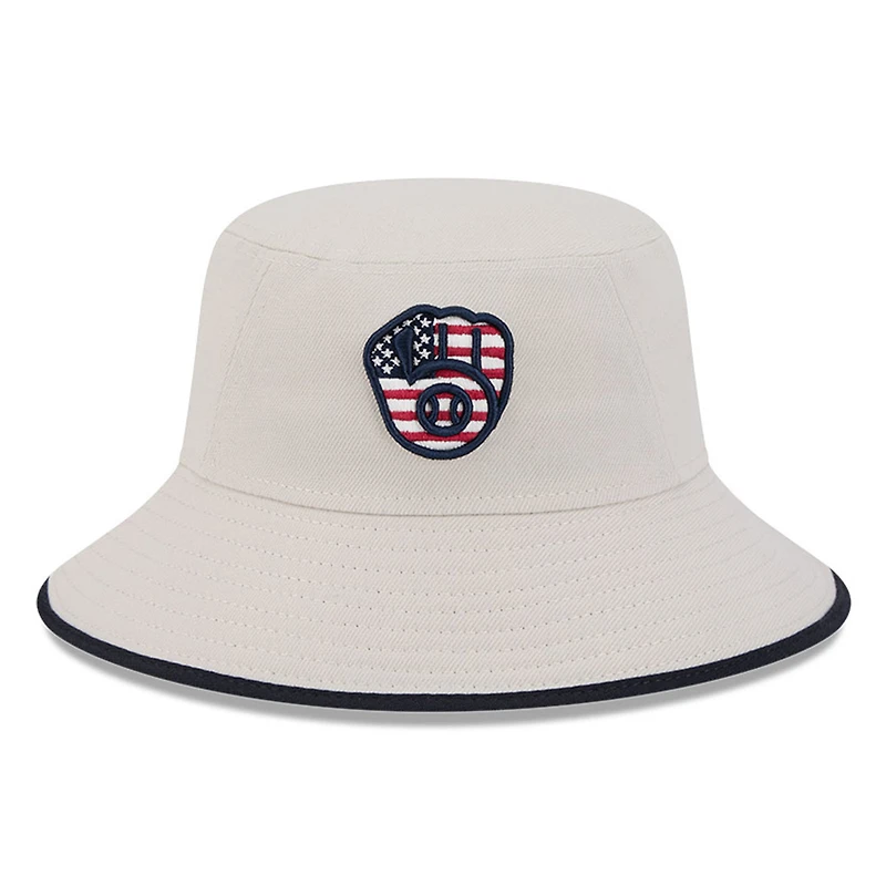 Bob New Era pour homme, édition 4 juillet 2024, Milwaukee Brewers