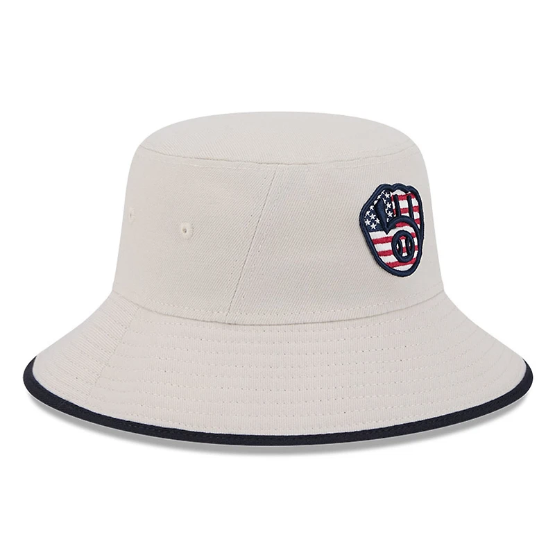 Bob New Era pour homme, édition 4 juillet 2024, Milwaukee Brewers