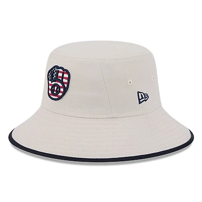Bob New Era pour homme, édition 4 juillet 2024, Milwaukee Brewers