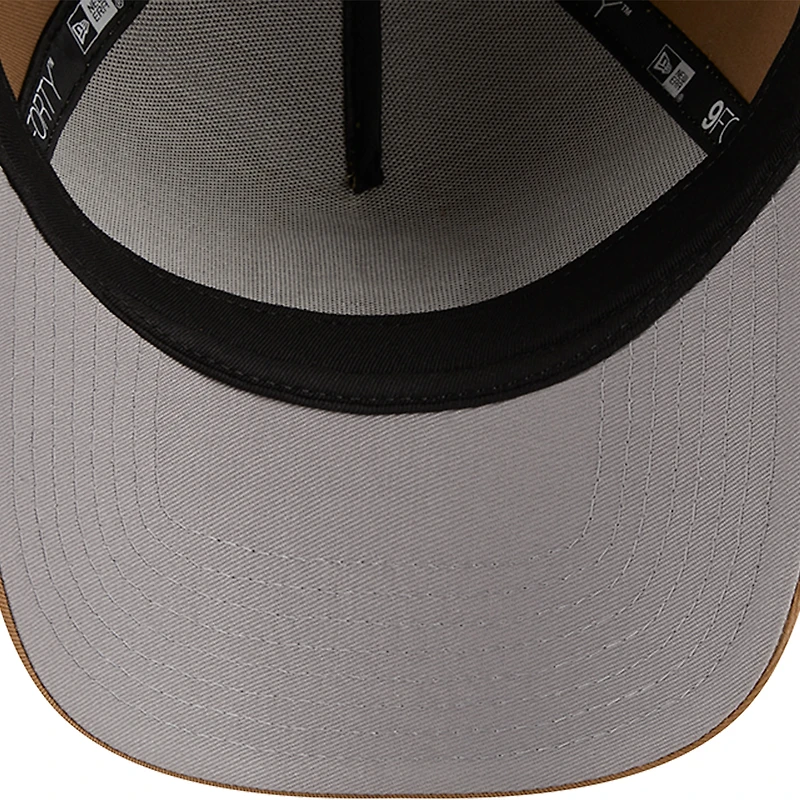 Men's New Era Khaki Milwaukee Brewers A-Frame 9FORTY Adjustable Hat