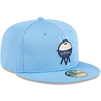 Casquette d'entraînement au bâton City Connect 59FIFTY bleu clair New Era pour homme des Milwaukee Brewers