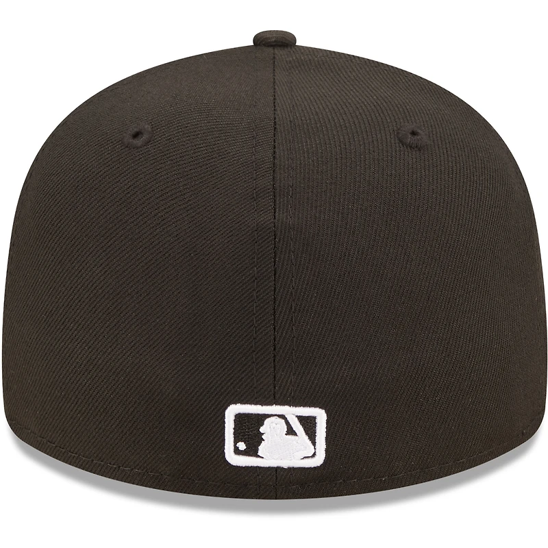 Casquette ajustée 59FIFTY Low Profile des Brewers de Milwaukee New Era pour homme, noir et blanc