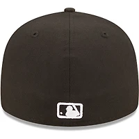 Casquette ajustée 59FIFTY Low Profile des Brewers de Milwaukee New Era pour homme, noir et blanc