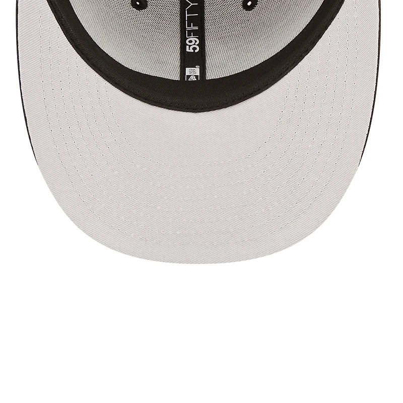 Casquette ajustée 59FIFTY Low Profile des Brewers de Milwaukee New Era pour homme, noir et blanc