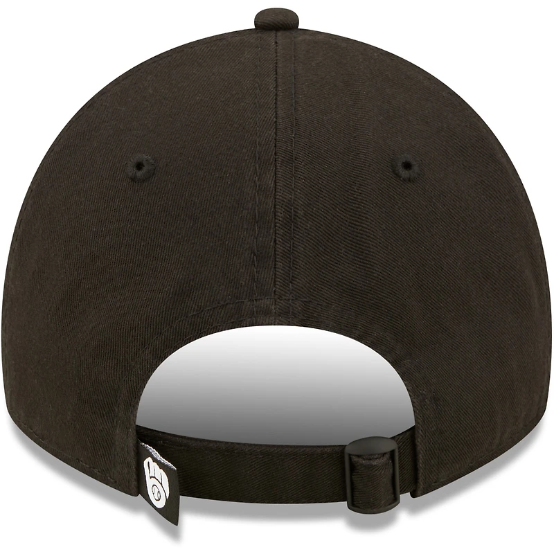 Casquette réglable New Era Milwaukee Brewers Core Classic 2.0 9TWENTY noir sur noir pour homme