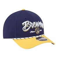 Men's New Era Navy/Gold Milwaukee Brewers Team Loyal 9FORTY M-Crown Adjustable Hat