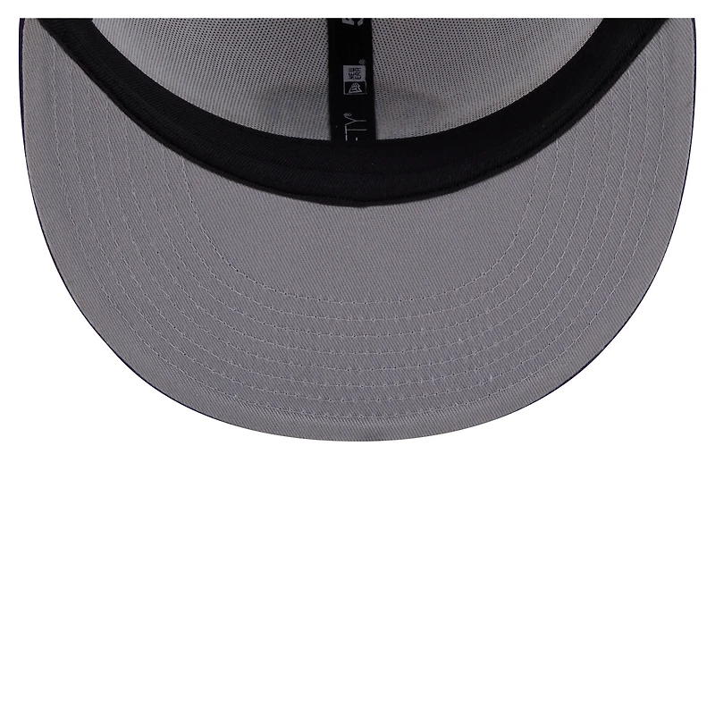 Casquette ajustée 59FIFTY Paint Stroke des Milwaukee Brewers de New Era pour homme, bleu marine/blanc