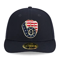 Men's New Era  Navy Milwaukee Brewers 2023 Fourth of July Low Profile 59FIFTY Fitted Hat