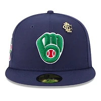 Casquette ajustée New Era 59FIFTY bleu marine des Milwaukee Brewers 2025 Big League Chew pour homme