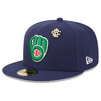 Casquette ajustée New Era 59FIFTY bleu marine des Milwaukee Brewers 2025 Big League Chew pour homme