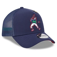 Casquette camionneur ajustable New Era bleu marine Milwaukee Brewers 2025 Big League Chew A-Frame 9FORTY pour homme
