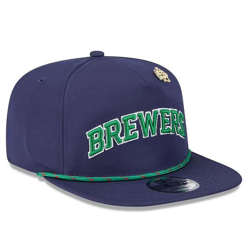 Casquette snapback New Era bleu marine Milwaukee Brewers 2025 Big League Chew Golfer pour homme