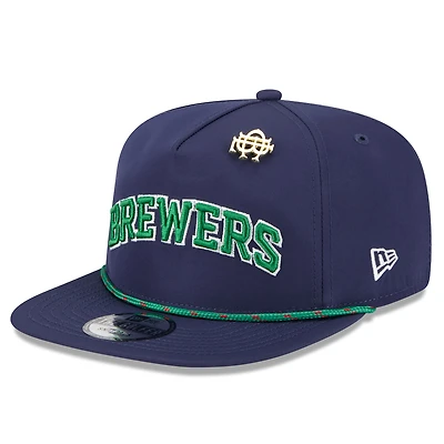 Casquette snapback New Era bleu marine Milwaukee Brewers 2025 Big League Chew Golfer pour homme