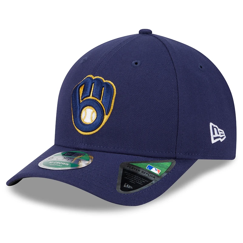 Casquette ajustable 9FORTY bleu marine New Era pour homme, édition 2025 des Milwaukee Brewers, avec patch latéral