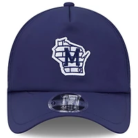 Casquette ajustable New Era Apex 9FORTY pour homme, bleu marine, Milwaukee Brewers, saison 2026, modèle alternatif d'entraînement.