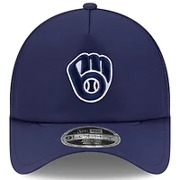 Men's New Era Navy Milwaukee Brewers 2026 Batting Practice Apex 9FORTY Adjustable Trucker Hat