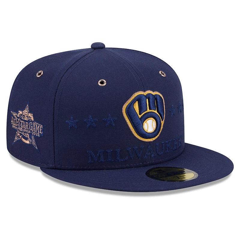 Casquette ajustée New Era 59FIFTY pour homme, bleu marine, Milwaukee Brewers, édition spéciale match des étoiles de la MLB 2026