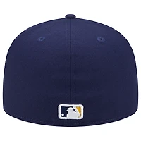 Men's New Era Navy Milwaukee Brewers  50th Anniversary Team Color 59FIFTY Fitted Hat