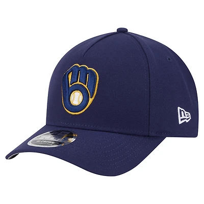 Casquette ajustable 9FORTY M-Crown bleu marine des Milwaukee Brewers de New Era pour homme