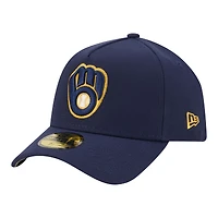 Casquette ajustée New Era 59FORTY bleu marine Milwaukee Brewers pour homme