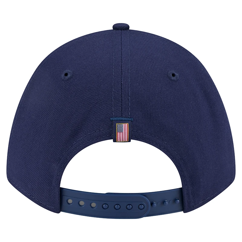 Men's New Era Navy Milwaukee Brewers American Flag 9FORTY M-Crown A-Frame Adjustable Hat
